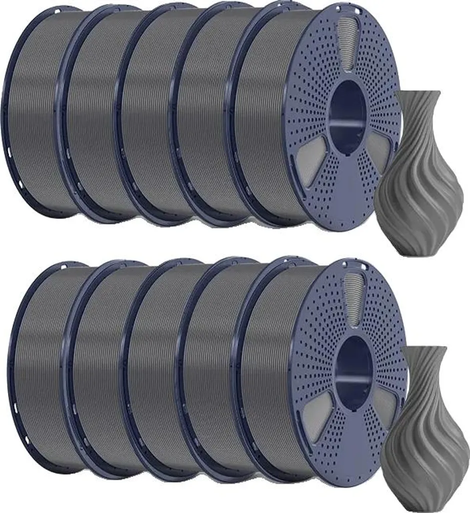 Filament PLA Gris à Faible Déformation pour Impression 3D sans Warp