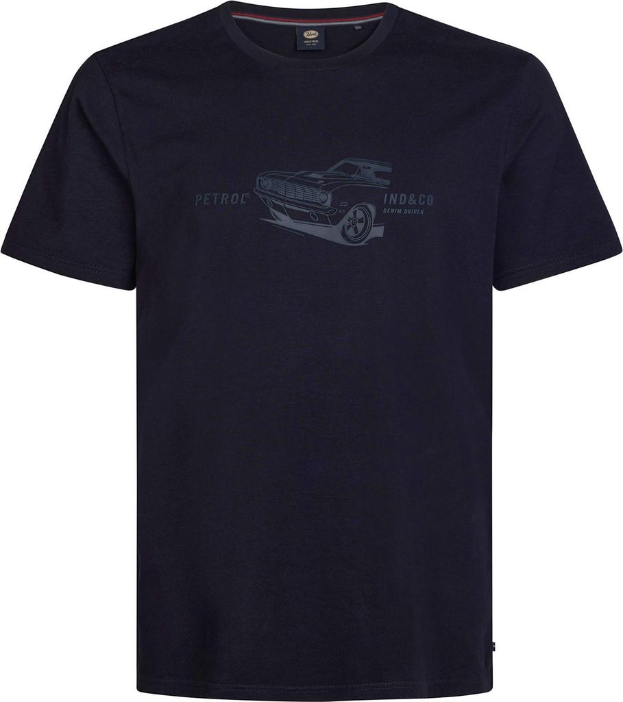 Petrol Industries T-Shirt Übergrößen Print schwarz