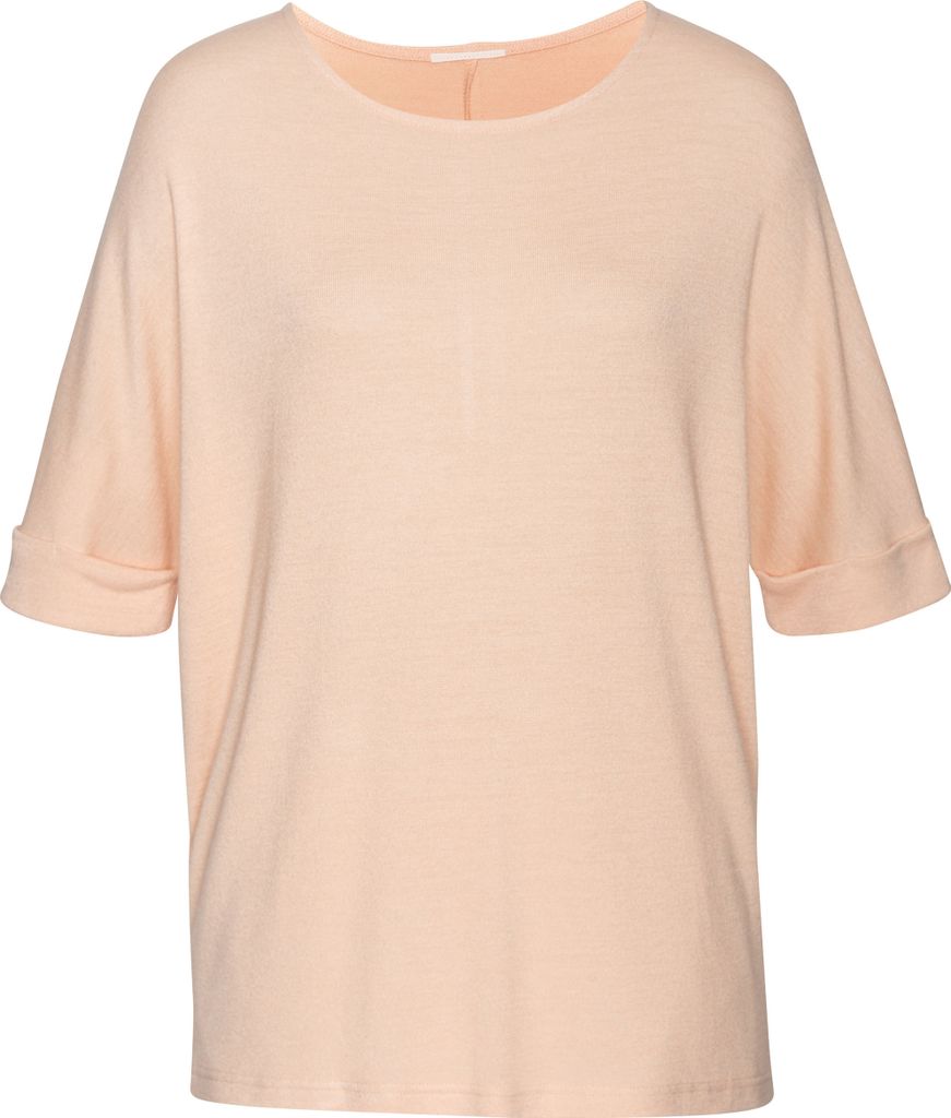 LASCANA Rundhalsshirt peach Größe 32/34