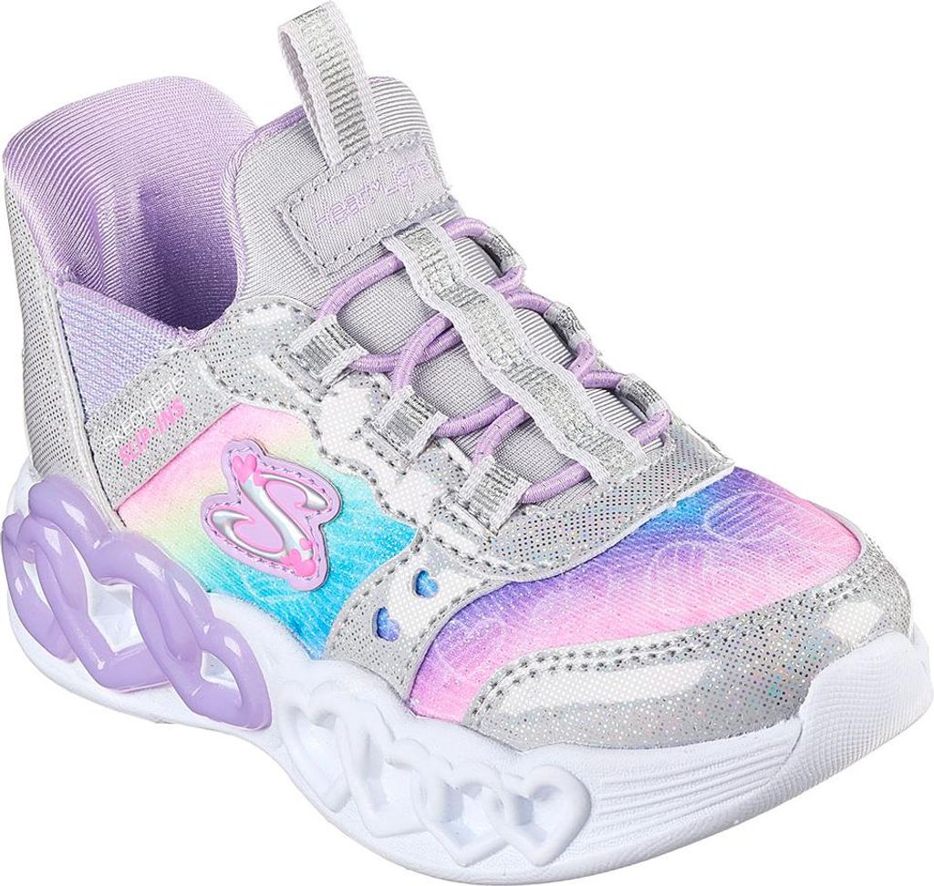 Skechers Sneaker INFINITE HEART LIGHTS ETERNAL SHIMMER silberfarben, Größe 23 (303755N)