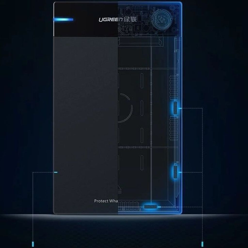 UGREEN Externý kryt pevného disku pre 3,5-Zoll-SATA Obrázok produktu 35