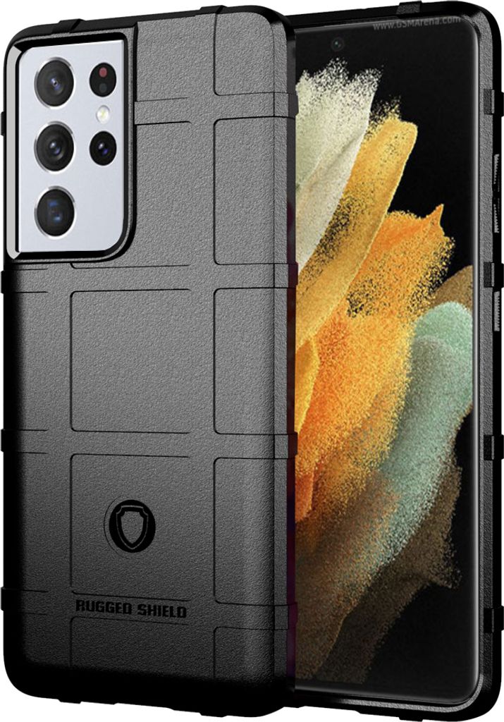Galaxy S21 Ultra 5G Hülle, LaimTop Weich TPU Silikon Stossfest Anti-rutsch Tasche Heavy Duty Schutzhülle für Samsung Galaxy S21 Ultra 5G Schwarz