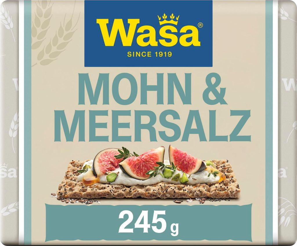 Wasa Selection Mohn & Meersalz 12x245g I Knäckebrot aus Produktbild 