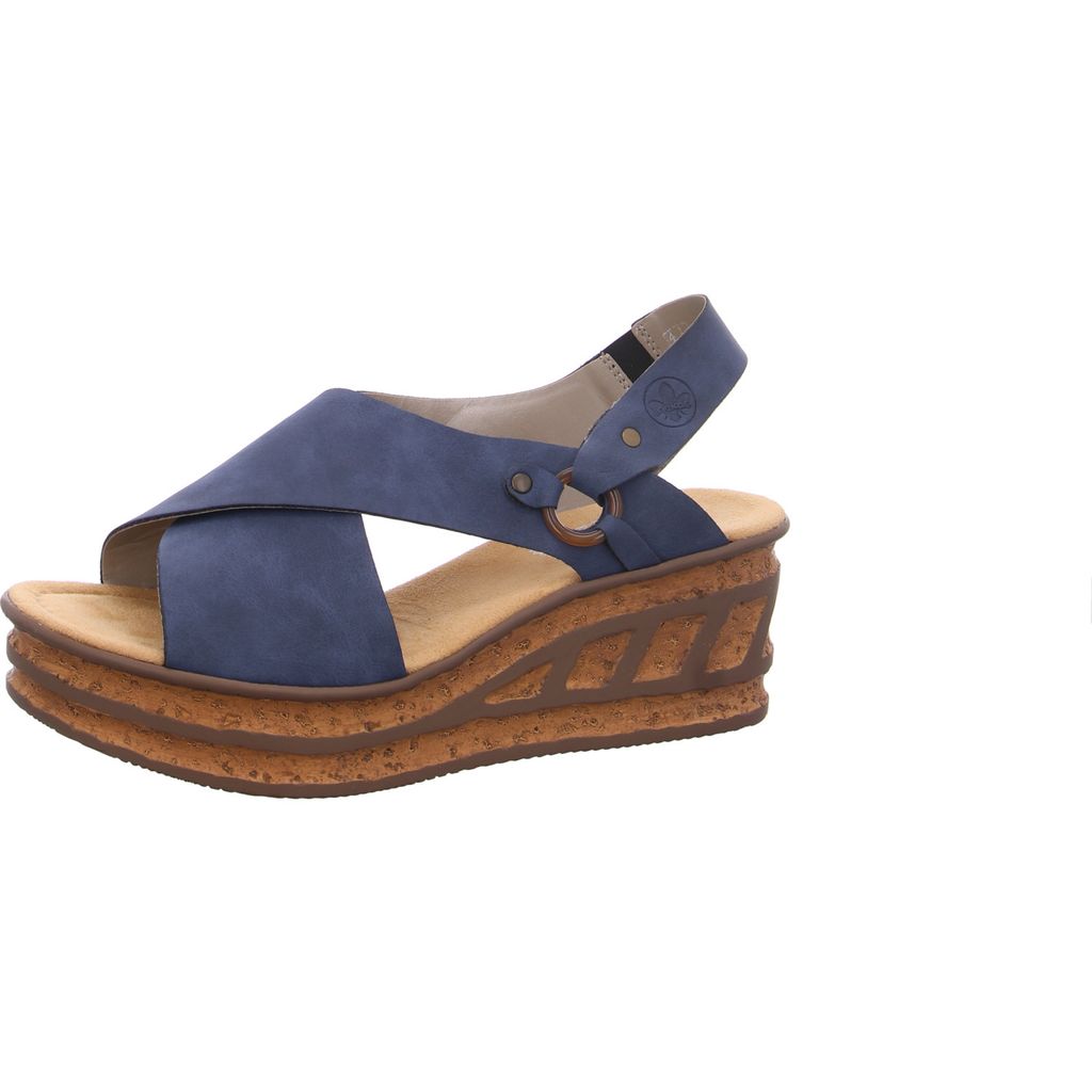 Rieker Damen Sandalen Plateau Keilabsatz 68184, Größe:38 Produktbild 