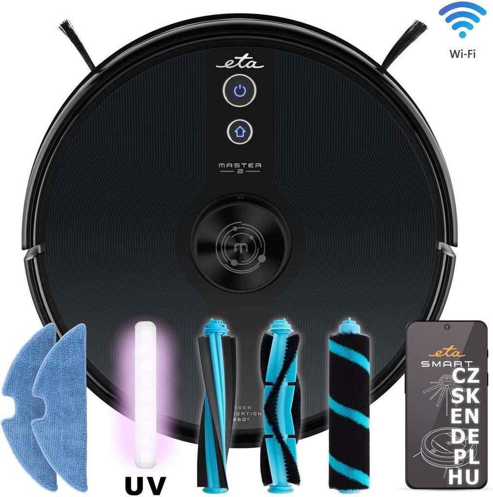 Eta MASTER II, Beutellos, Schwarz, Rund, Ladend, 68 dB, 0,6 l