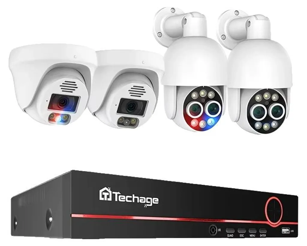 Système de Vidéosurveillance NVR 8 Canaux et 4 Caméras 8MP Vision Nocturne