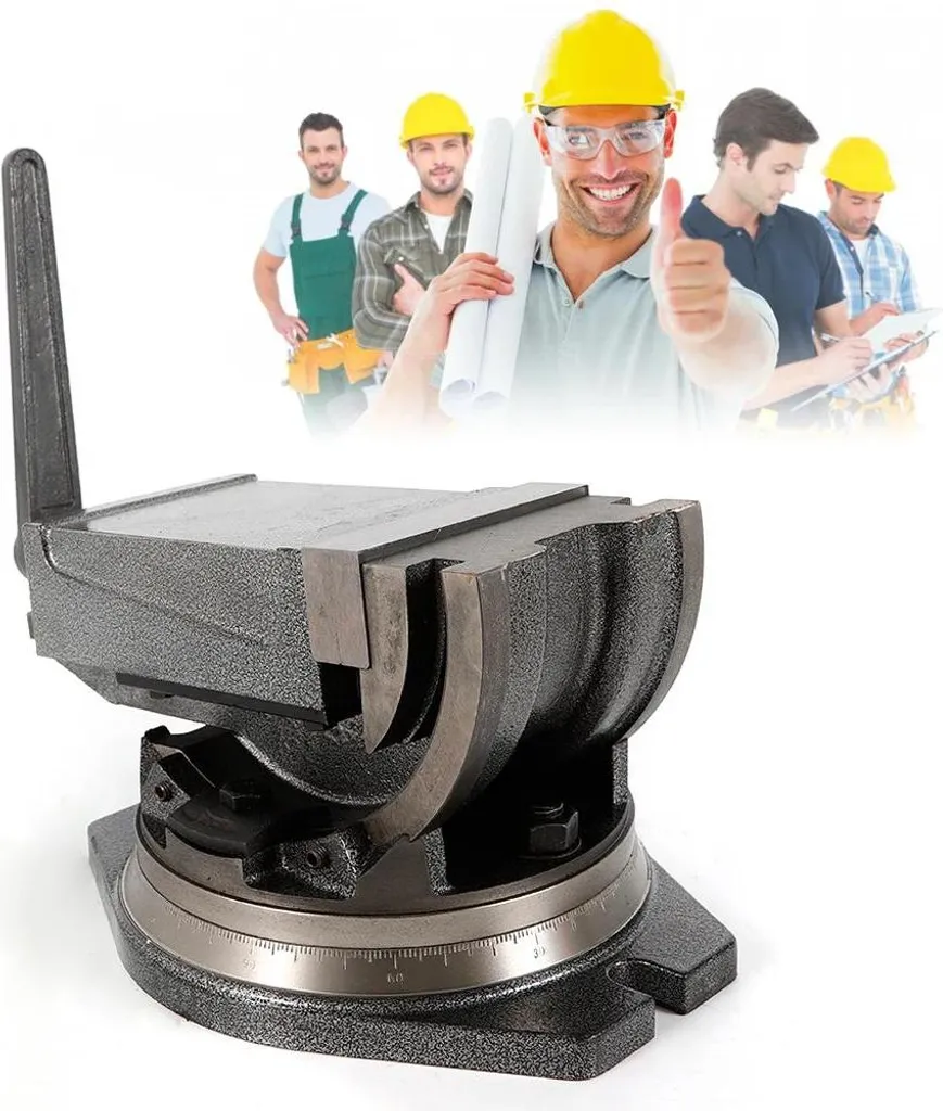 Étau pour perceuse à colonne inclinable 125mm avec base rotative 360° - 4