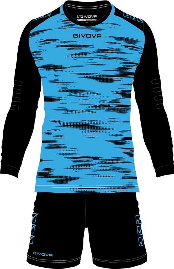 Ensemble Gardien Givova Defense Bleu S en Tissu Respirant Anti-Chocs