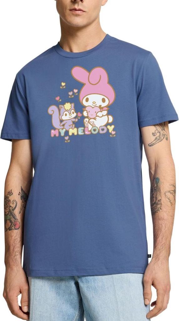 Spreadshirt My Melody Pflückt Mit Risu Herzblümchen Männer Premium T-Shirt, 3XL, Taubenblau