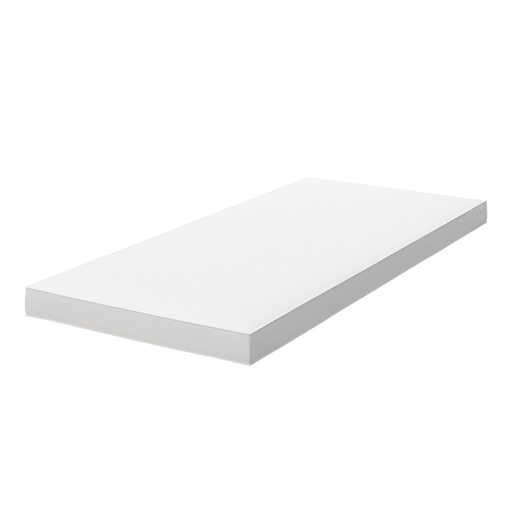 A white mattress on a white background.