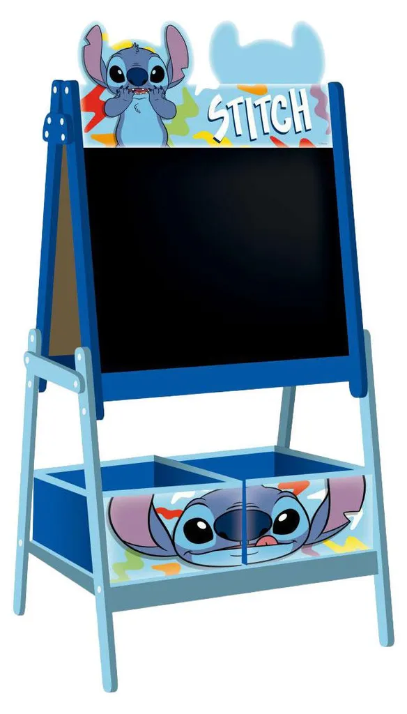 Chevalet de Dessin Stitch pour Enfant - Tableau 2 en 1 avec Rangement