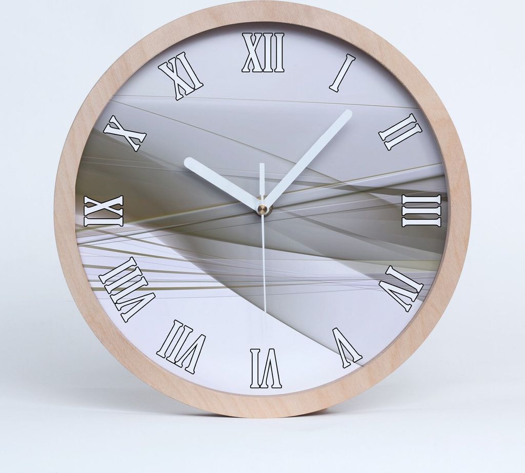 Holzuhr 25fi cm wanduhr - weiße Spitzen - Abstraktion