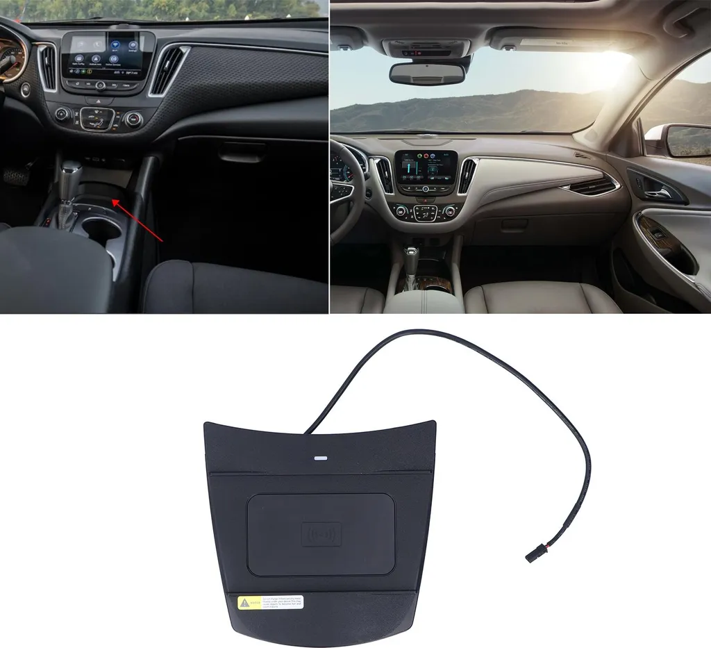 Chargeur induction QI Chevrolet Malibu 2016-2019 recharge rapide LED