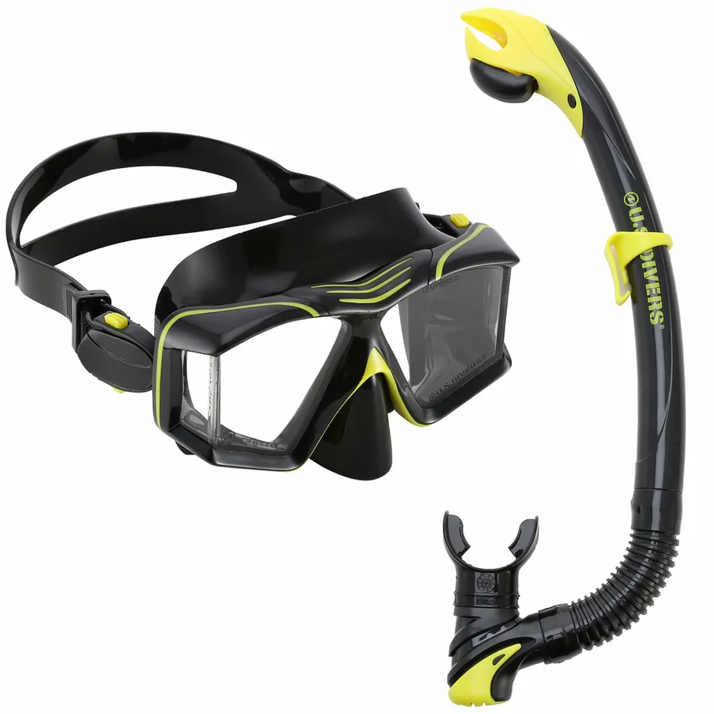 Masque de Plongée Aqua Lung U.S. Divers Sideview II S Noir et Jaune