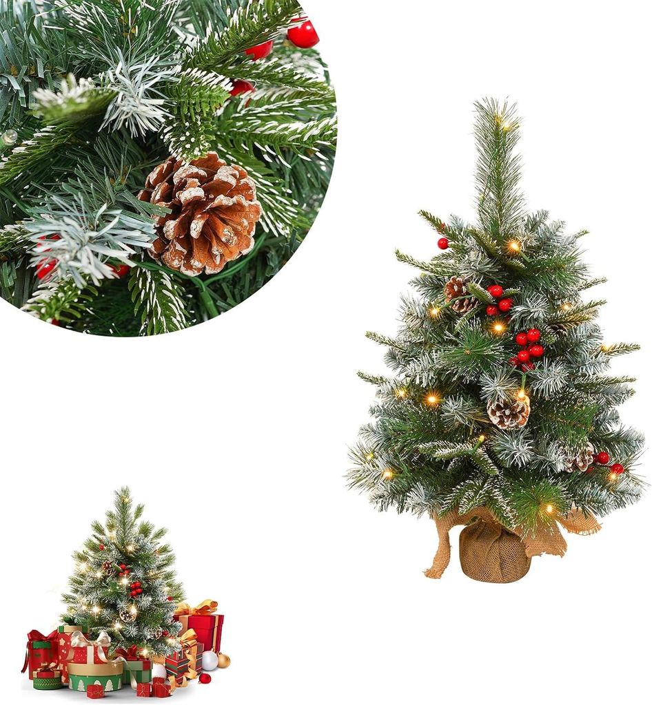 LARS360 Mini Weihnachtsbaum 60 cm mit 30 warmweißen LEDs, Produktbild 