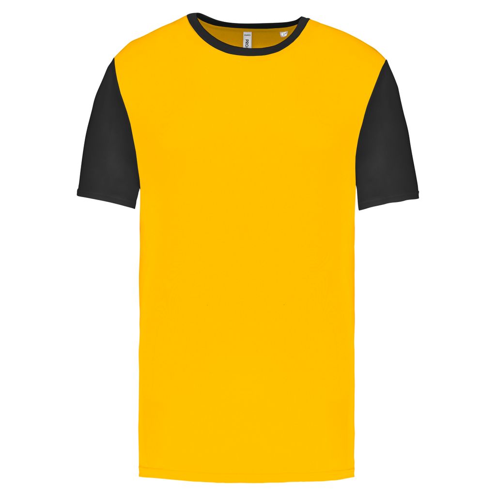 Proact Herren Sportshirt Short Sleeve Baseball T-Shirt Oberteil, Größe:L, Farbe:Sporty Yellow/Black