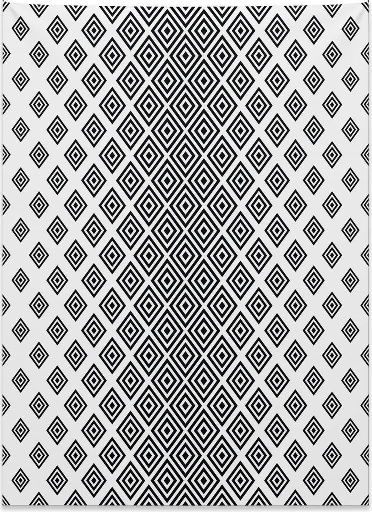 Abakuhaus Abstrakt Wandteppich, Quadratische Form Geometrisch aus Weiches Mikrofaser Stoff Kein Verblassen Klare Farben Waschbar, 110 x 150 cm, Wei...
