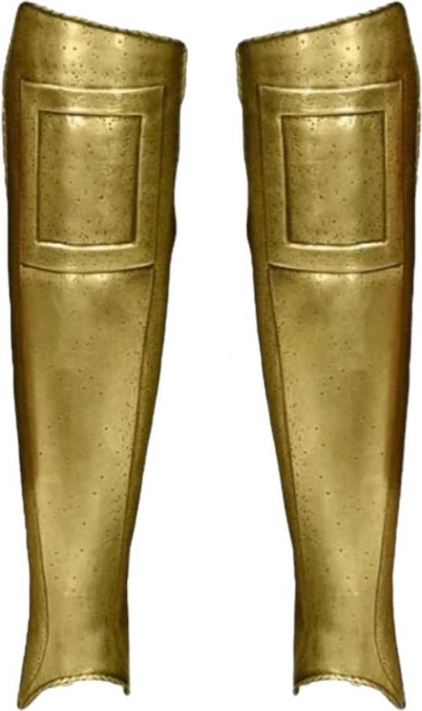 Dekorative Beinschützer inspiriert von „300 Spartaner“ – Metall-Optik, 2er Set, Sammlerstück, Cosplay & deko WS881006