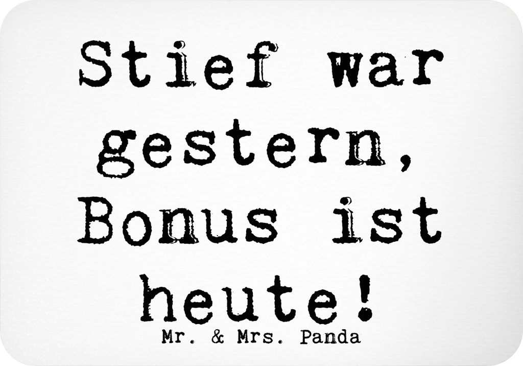 Mr. & Mrs. Panda magnet Spruch Bonusvater Freude - Weiß - Geschenk, zettelhalter, whiteboardmagnet, moderne Familien, Patchworkfamilie, Verwandte,...