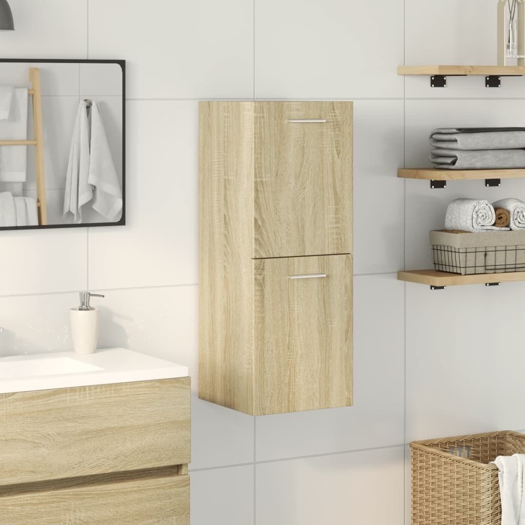 "2026 Aktion"Toilettenschrank - CLORIS - Badezimmerschrank - schlichte Design - Sonoma-Eiche 30x30x80 cm Holzwerkstoff - NeuMöbel4157537