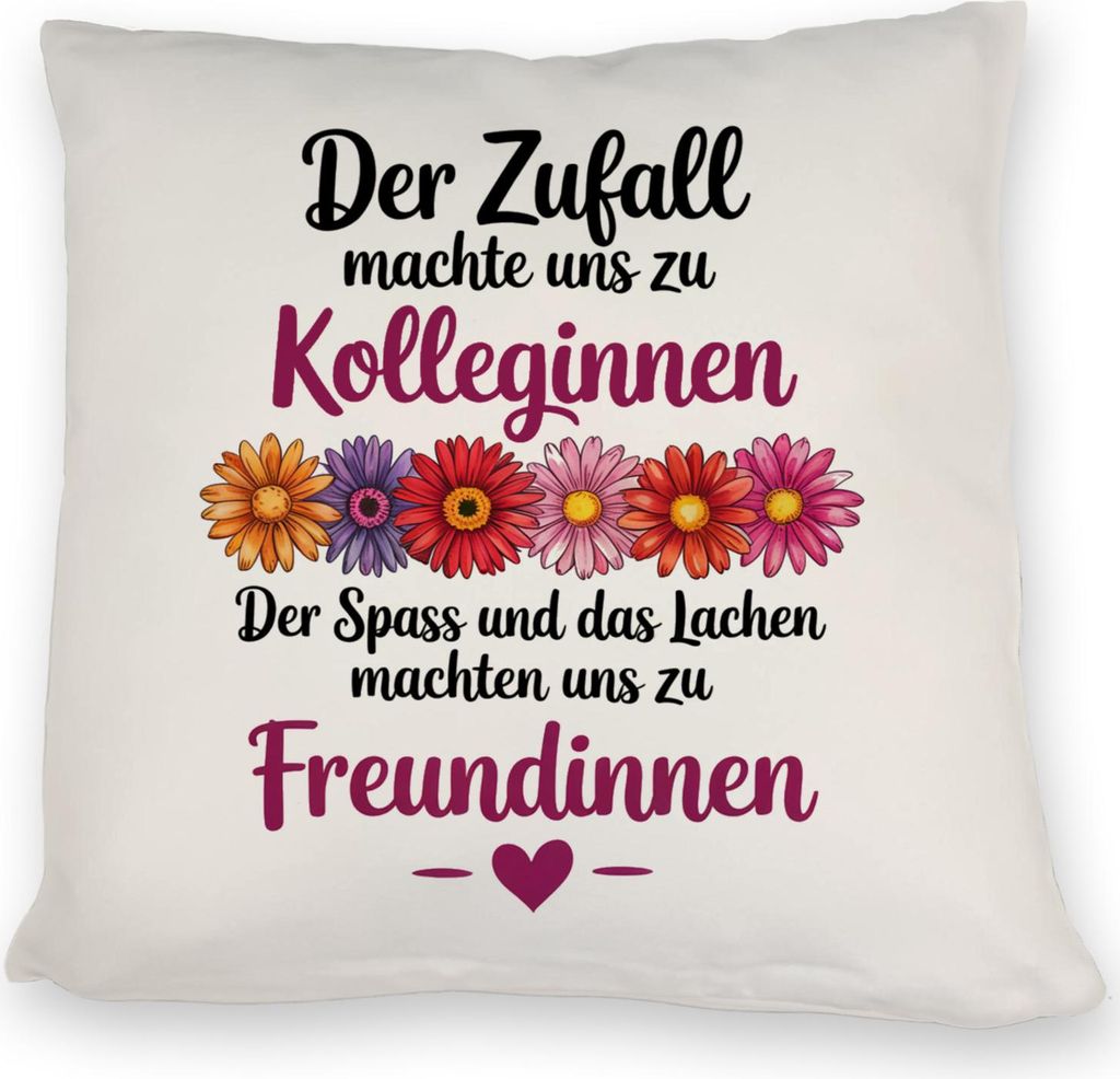 Beste Kollegin Kissen mit Spruch nicht nur Kolleginnen sondern Freundinnen