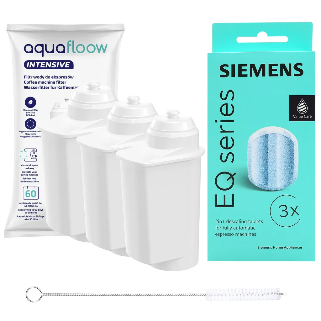 Stop au Calcaire : Kit Entretien Siemens TZ80002 et 3 Filtres Eau AquaFloow