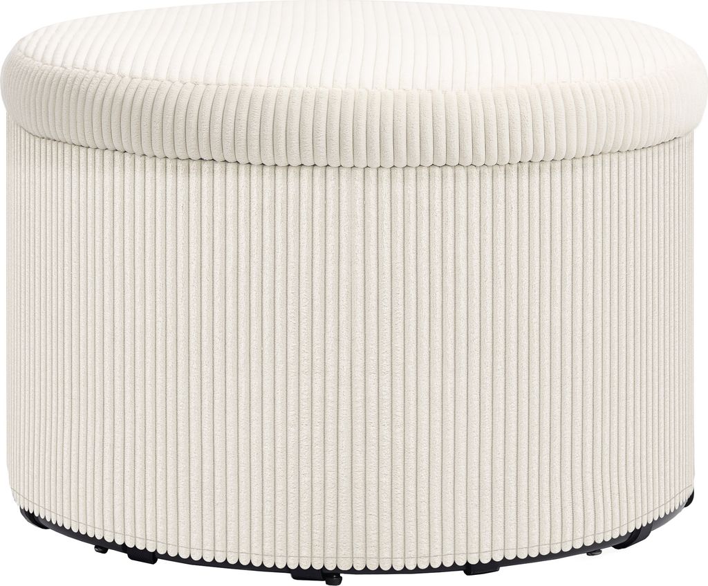 HOMCOM Sitzhocker mit Stauraum Hocker mit Deckel, Runder Produktbild 