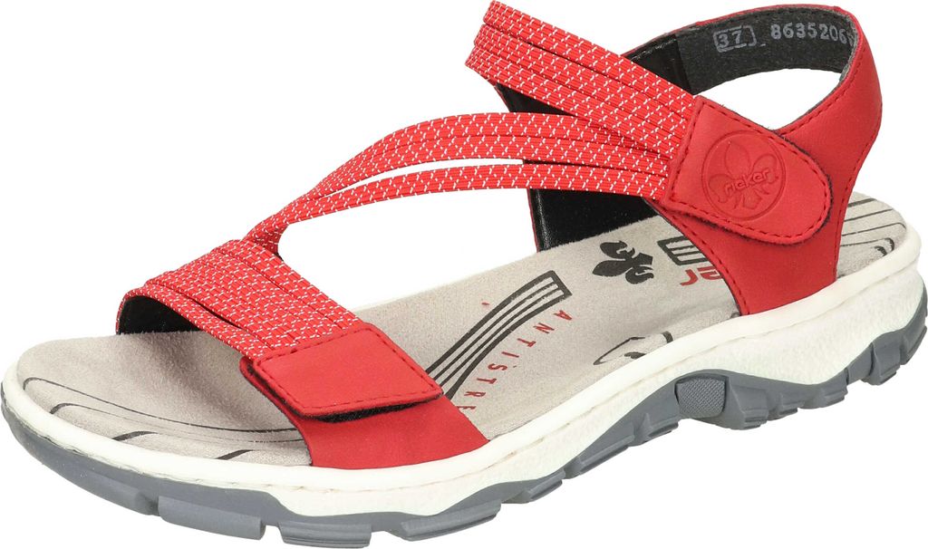 Rieker Damen Sandalette rot, Damen:38 EU Produktbild 