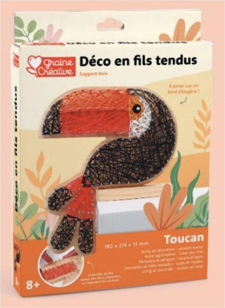 Graine Creative String Art Set Tukan - Kreatives Bastelset für Kinder