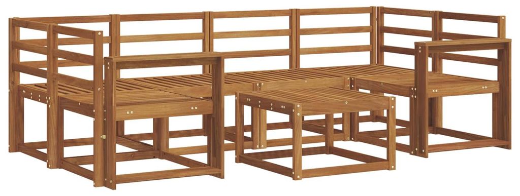 vidaXL Outdoor-Sofagarnitur 7 pcs Natur Massivholz Akazie