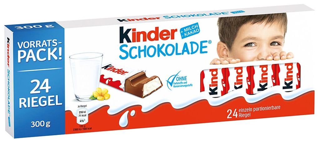 kinder 5698 kinder Schokolade Schokoriegel 24 Riegel Immagine del prodotto 
