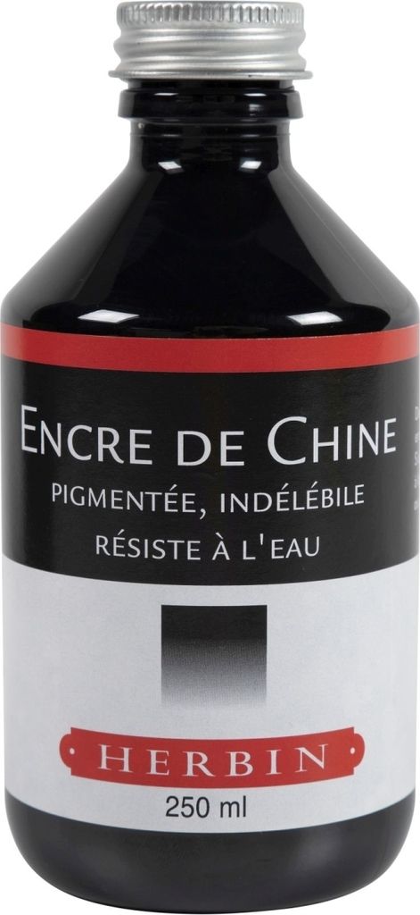 Zeichentusche 250 ml schwarz Packung mit 6 Stück
