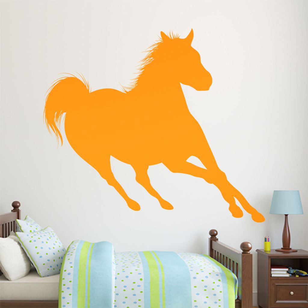 KIWISTAR Pferd Silhouette laufend Wandtattoo in 6 Größen - Wandaufkleber Wall Sticker - Dekoration, Küche, Wohnzimmer, Schlafzimmer, Badezimmer