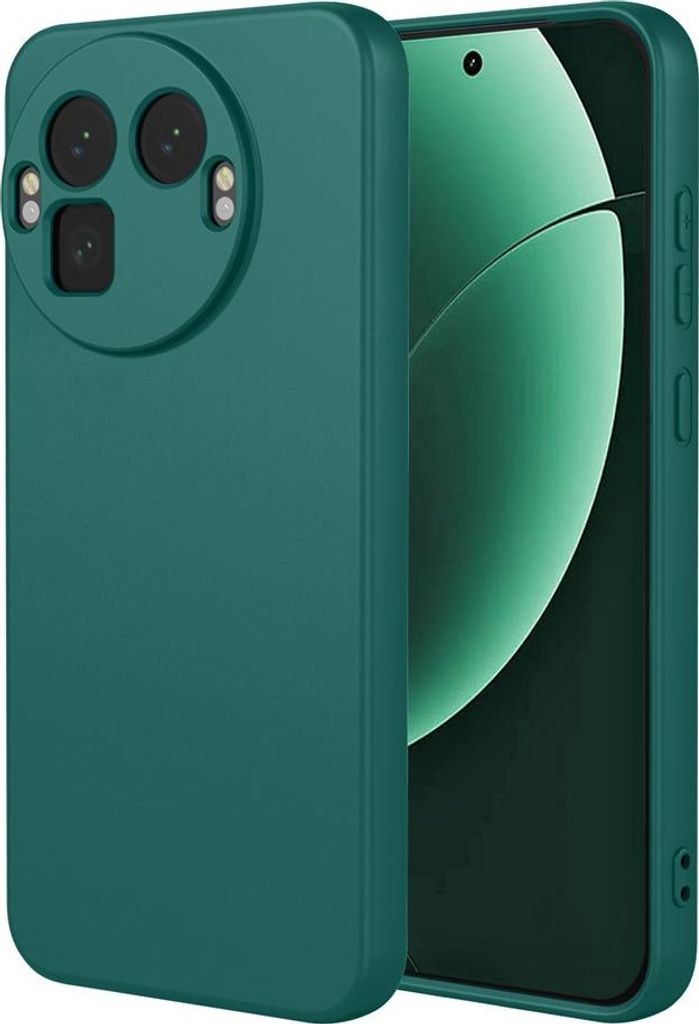 Hülle für Realme GT 8 Pro - Phonesta Soft Silk Silikon Back Cover - Dunkelgrün