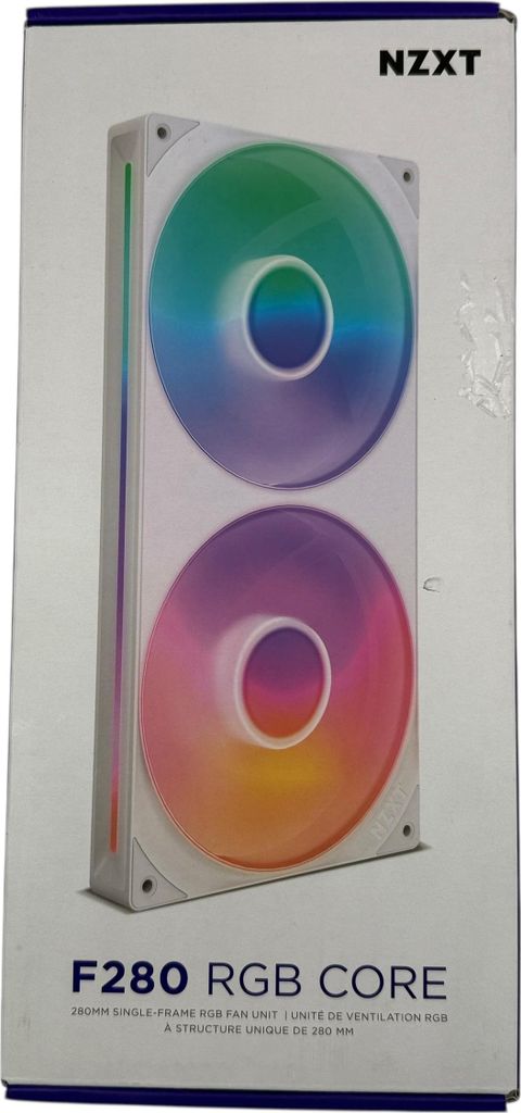 NZXT F280 RGB Core - 280 mm Einzelrahmen-Lüftereinheit mit 2 x 140 mm RGB-Lüftern - Drehzahl- und Beleuchtungssteuerung - Hoher statischer Druck ...