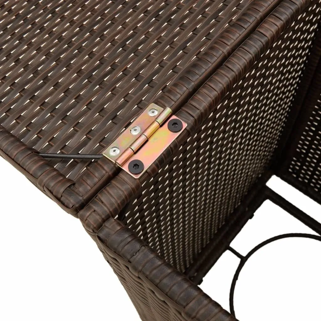 Cache-bouteille propane poly rotin marron, 40x40x60cm, robuste et chic - 9