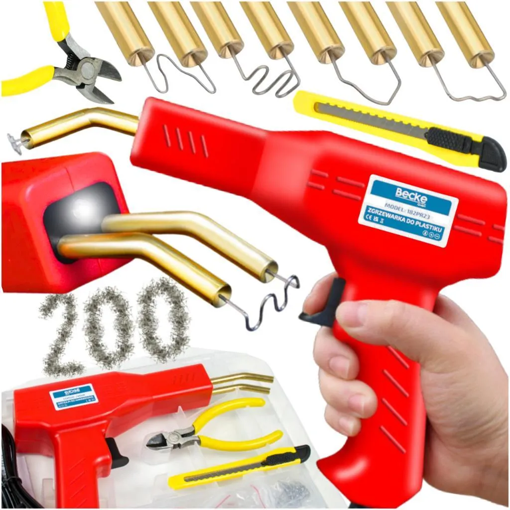 Kit Saldatura Plastica 100W - Cucitrice a Caldo con Punti Metallici