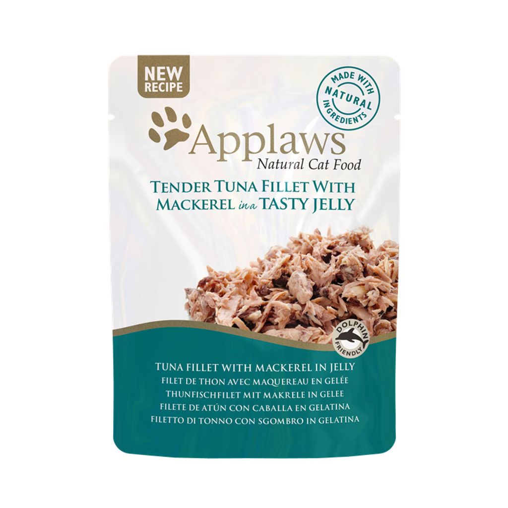 APPLAWS Tuna Fillet with Mackerel in Jelly - nassfutter für Katzen - 70g