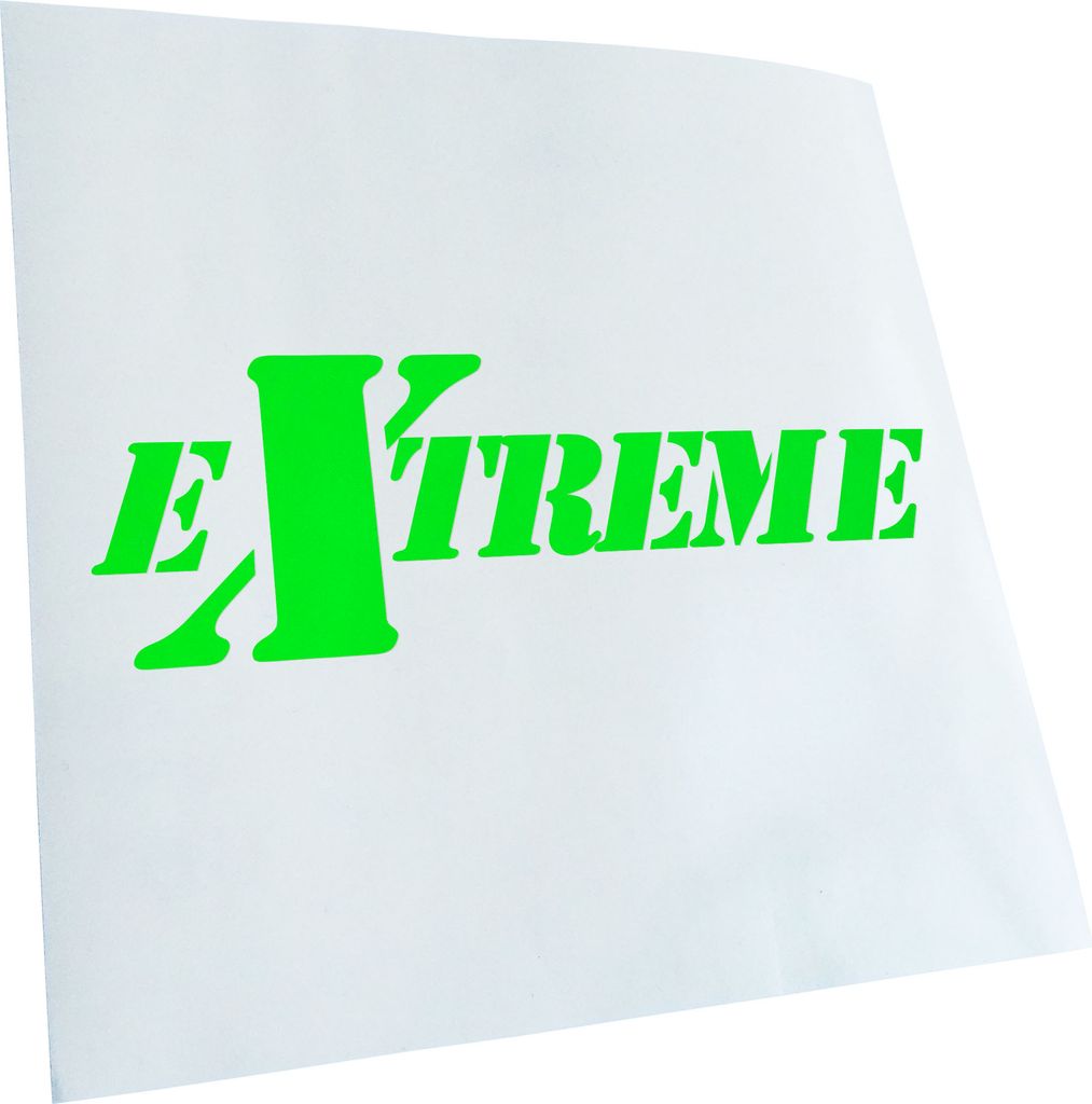 Kiwistar - Autoaufkleber - neongrün - 30 x 11 cm - Extreme - Heckscheibenaufkleber - Aufkleber für Auto Kfz Fahrrad, LKW, Truck Mofa