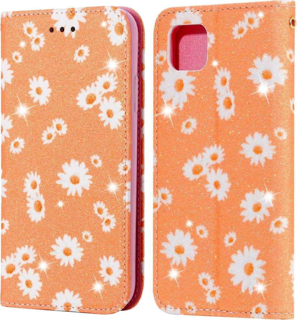 König Design Hülle kompatibel mit Huawei Y5p Kunstleder Handyhülle - Handy Case Orange