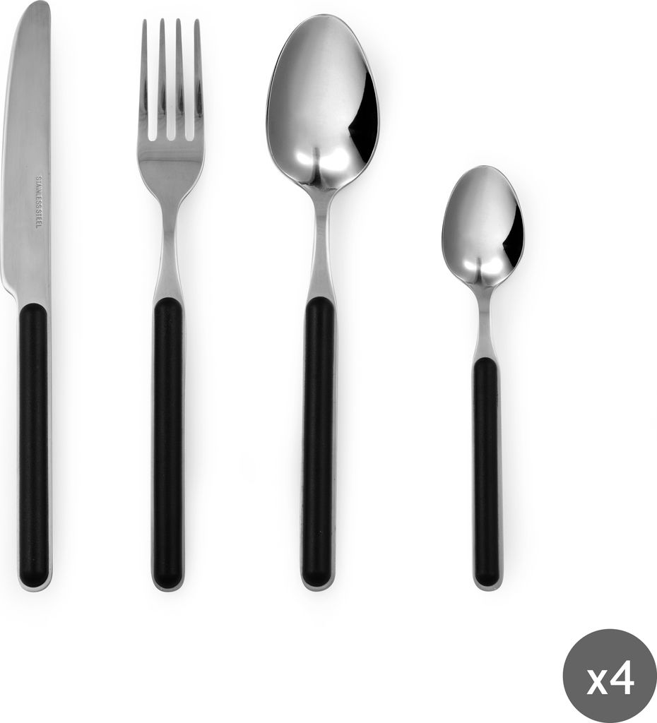Excelsa Besteckset 24 Stück Eclipse Stahl Schwarz