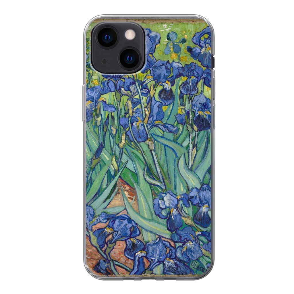 MuchoWow Handyhülle Schutzhülle Hülle für iPhone 13 mini Schwertlilien - Vincent van Gogh Silikon Softcase Handy Hülle - Softcase