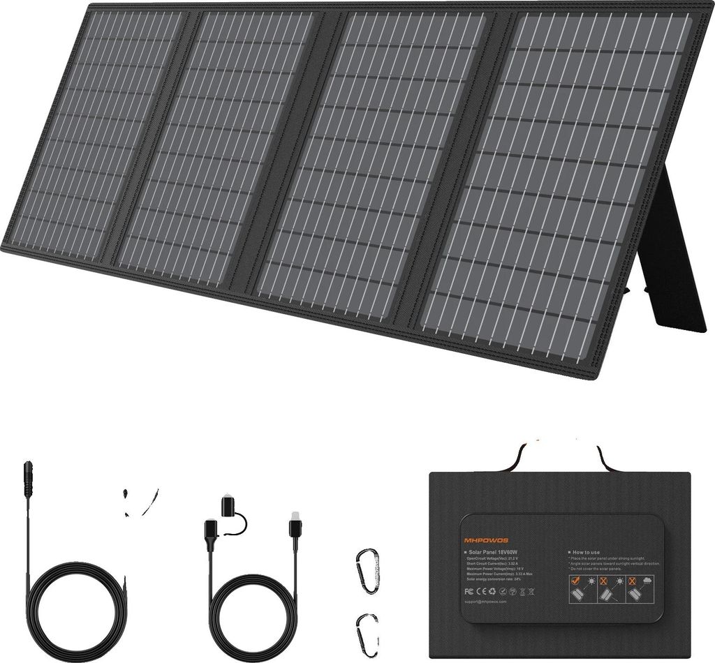 Solarpanel, faltbares Design, hohe Effizienz, 60W Solarpanel