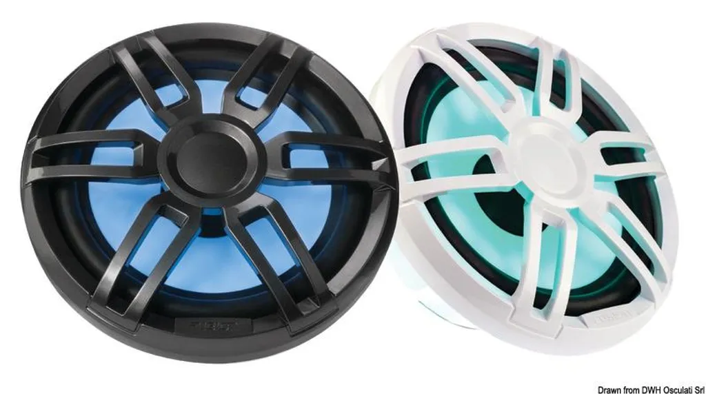 Subwoofer de sport 10 pouces 400W Osculati Gris pour Bateau et Nautisme