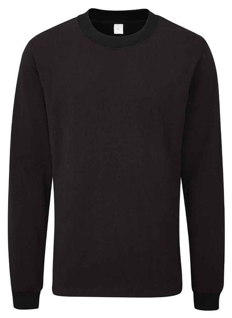 Mantis - "Essential" T-Shirt für Herren/Damen Uni Langärmlig LT5103 (S) (Schwarz)