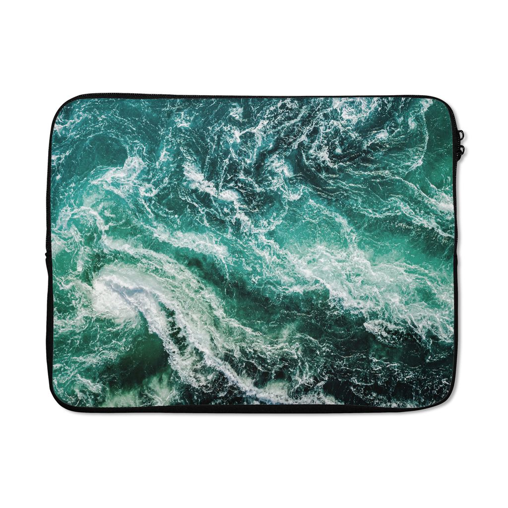 MuchoWow Laptop Hülle 17 Zoll Laptoptasche Ozean - Wasser - Meer - Luxus - Grün - Türkis - Zipper - Schutzabdeckung