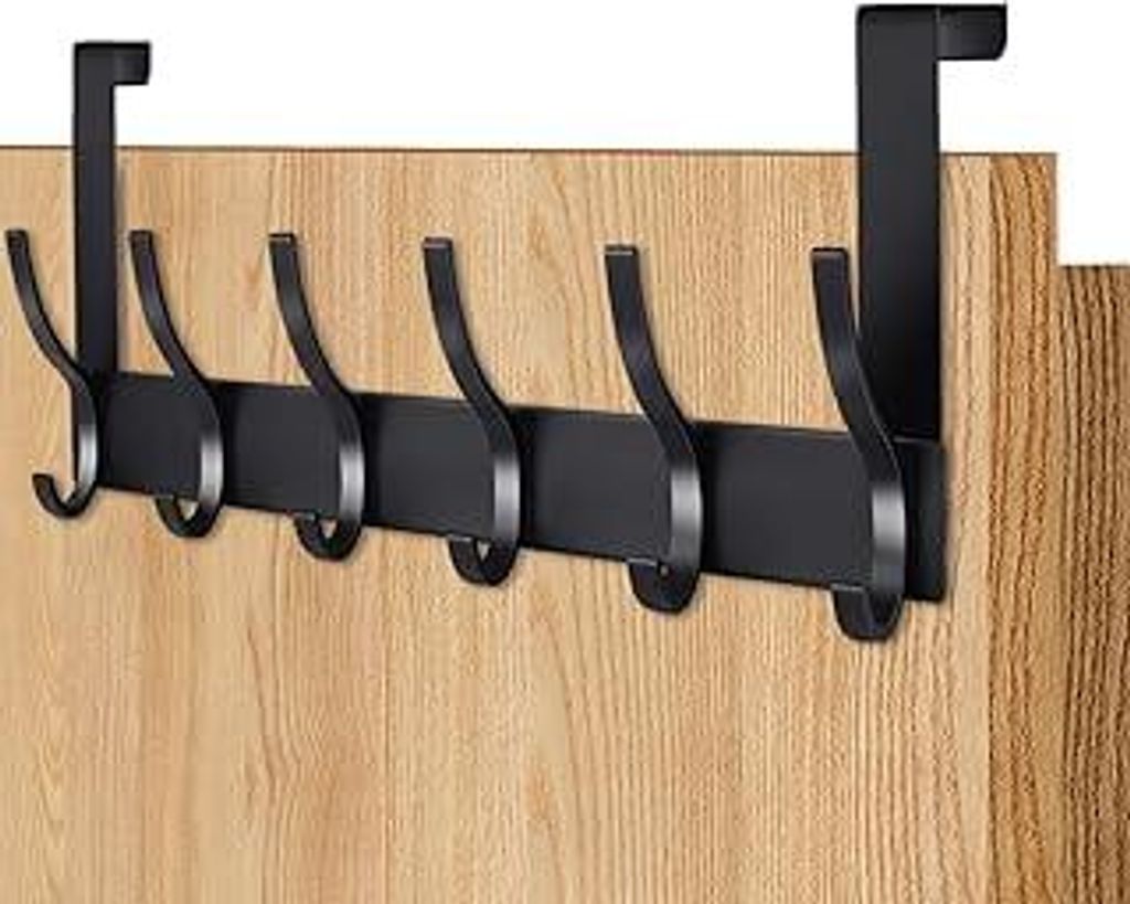 Türhaken zum Einhängen Platzsparend Türgarderobe zum Einhängen Praktischer Kleiderhaken Tür, Türhaken Innenseite von Kleidung, Handtüchern u...