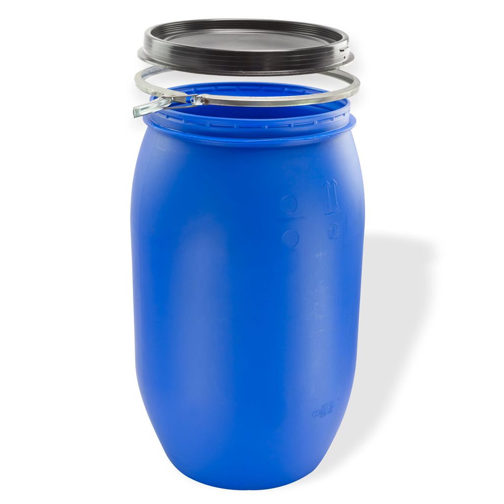 Fass / Kunststofffass mit Weithalsdeckel 220 L, blau