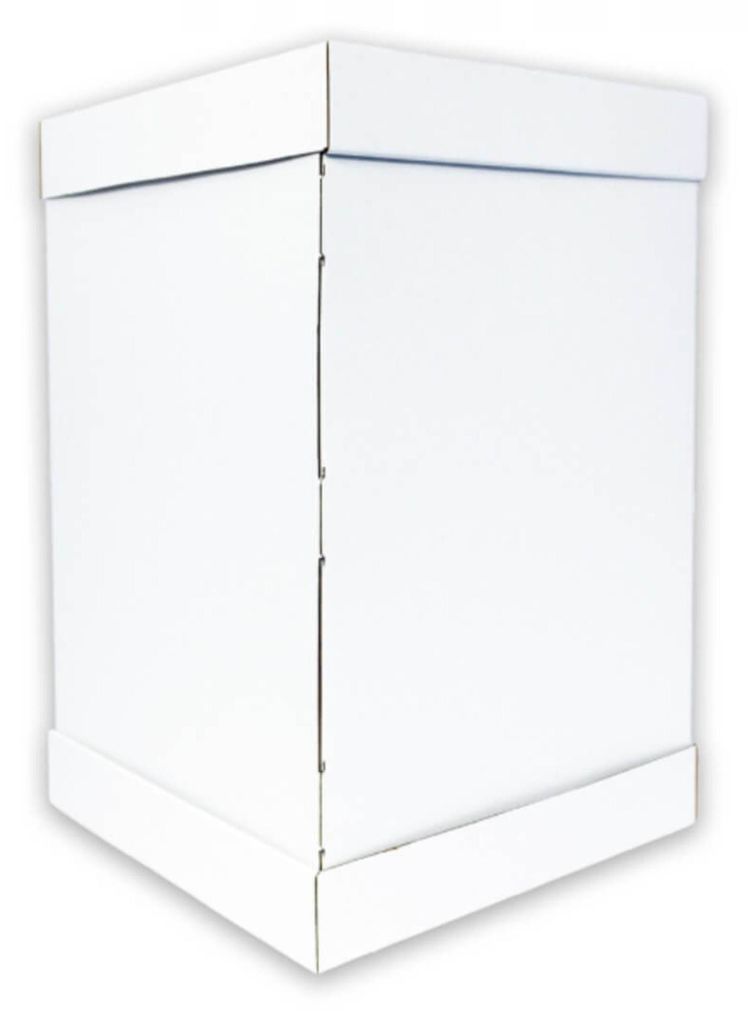 KAPAK Tortenkarton Weiß 40x40x50 cm für hohe Torten