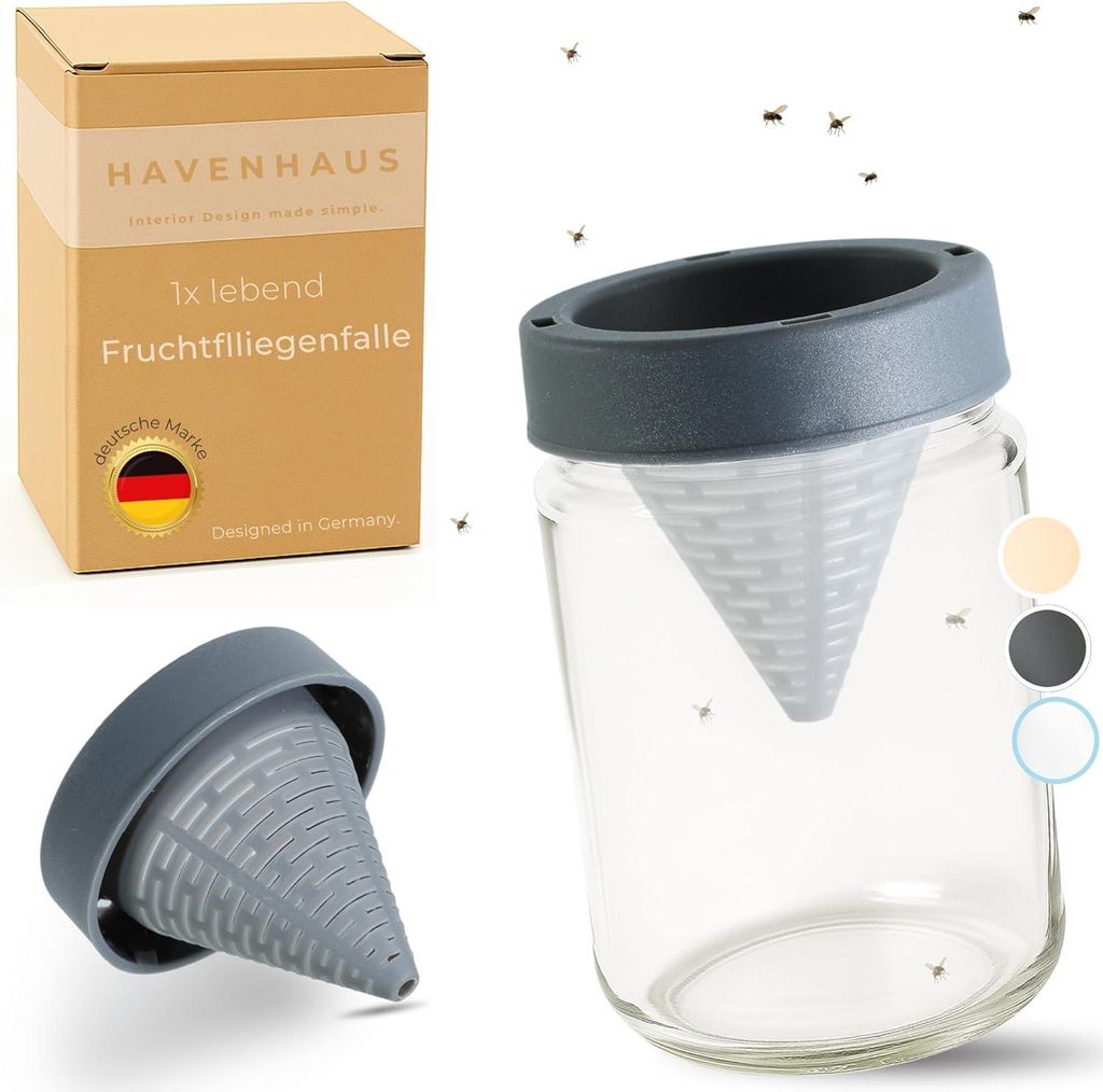 HAVENHAUS Fruchtfliegenfalle Glas wiederverwendbar | Produktbild 